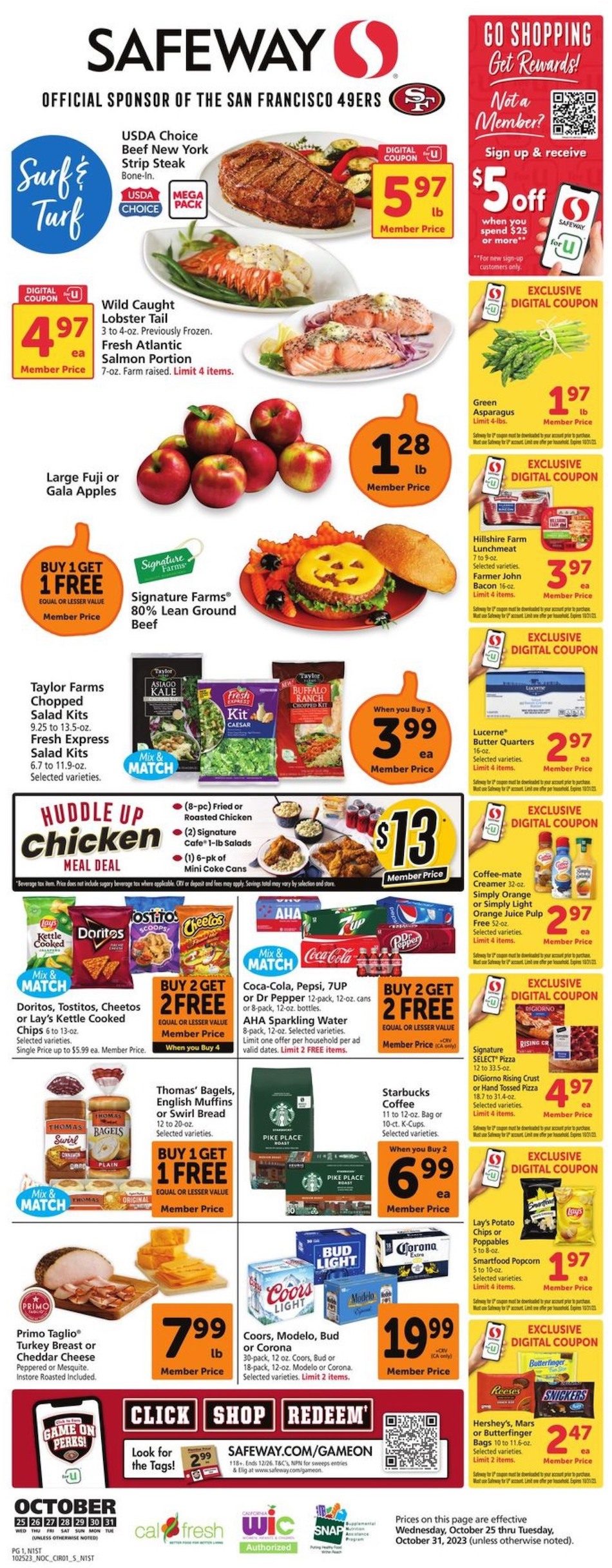 Safeway Weekly Ad 25th – 31st October 2023 Page 1