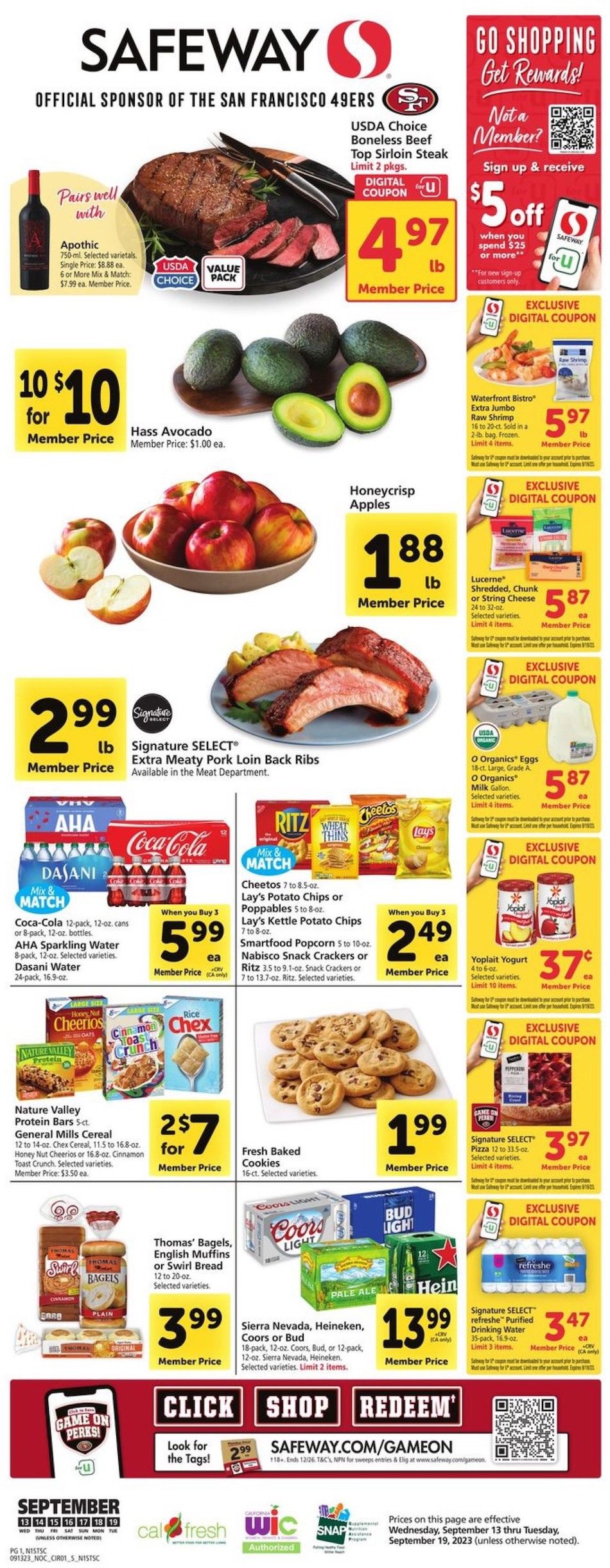 Safeway Weekly Ad 13th – 19th September 2023 Page 1