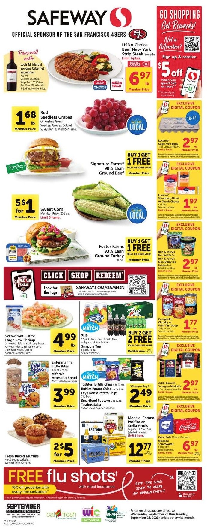 Safeway Weekly Ad 20th – 26th September 2023 Page 1