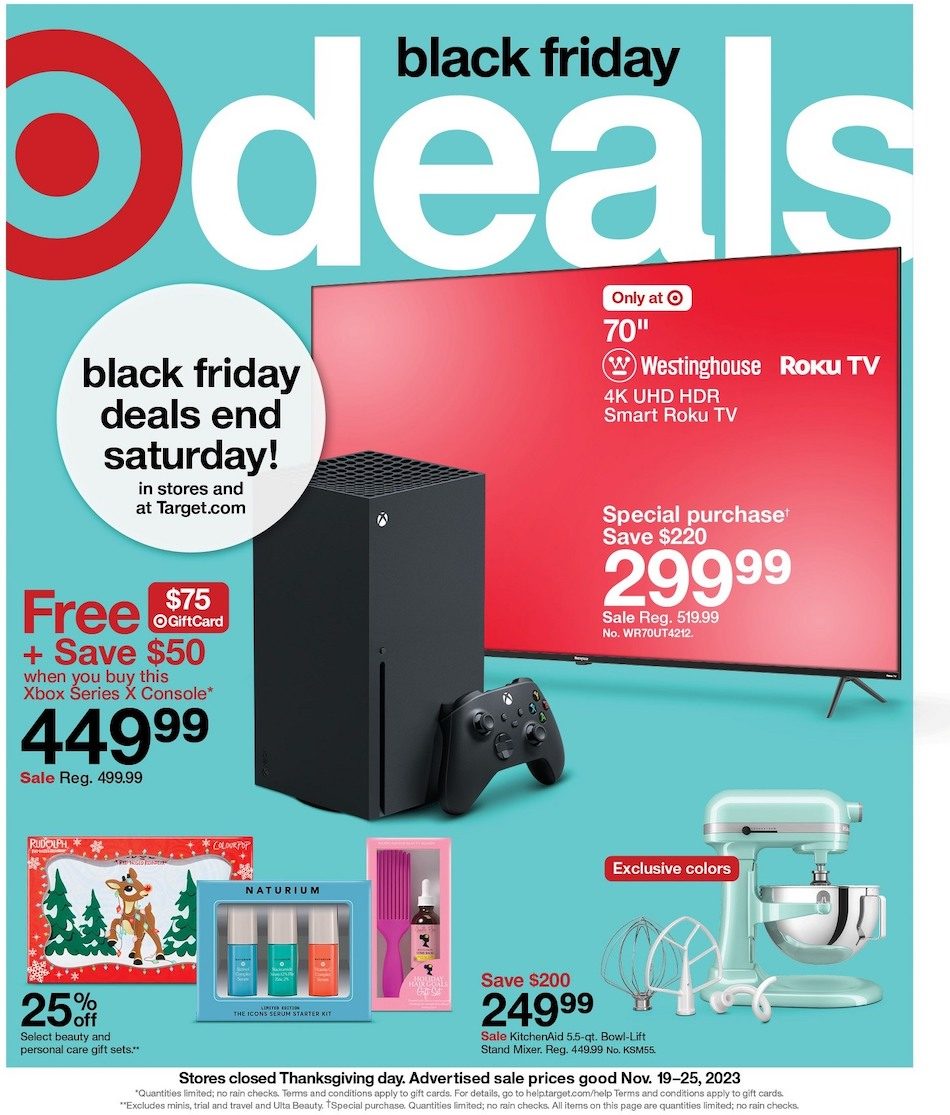 Target Black Friday Ad 19th – 25th November 2023 Page 1
