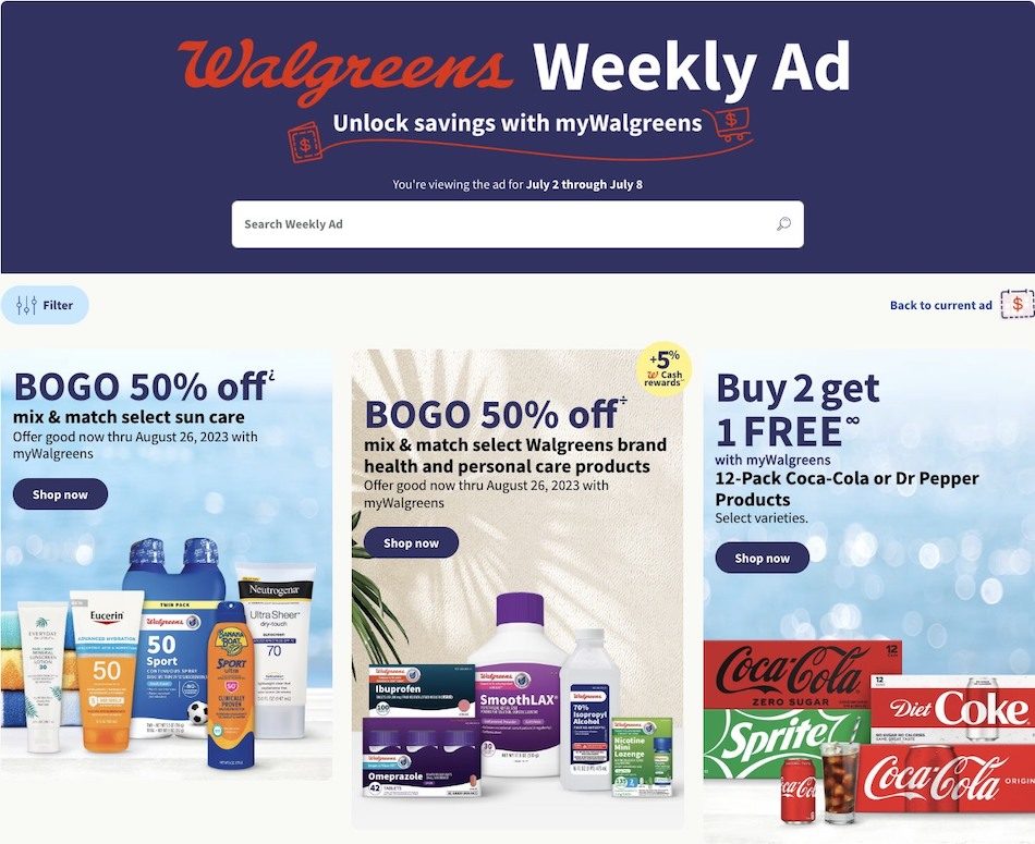Walgreens Weekly Ad 2nd – 8th July 2023 Page 1