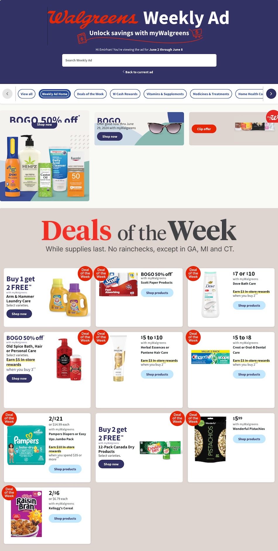 Walgreens Weekly Ad 2nd – 8th June 2024 Page 1