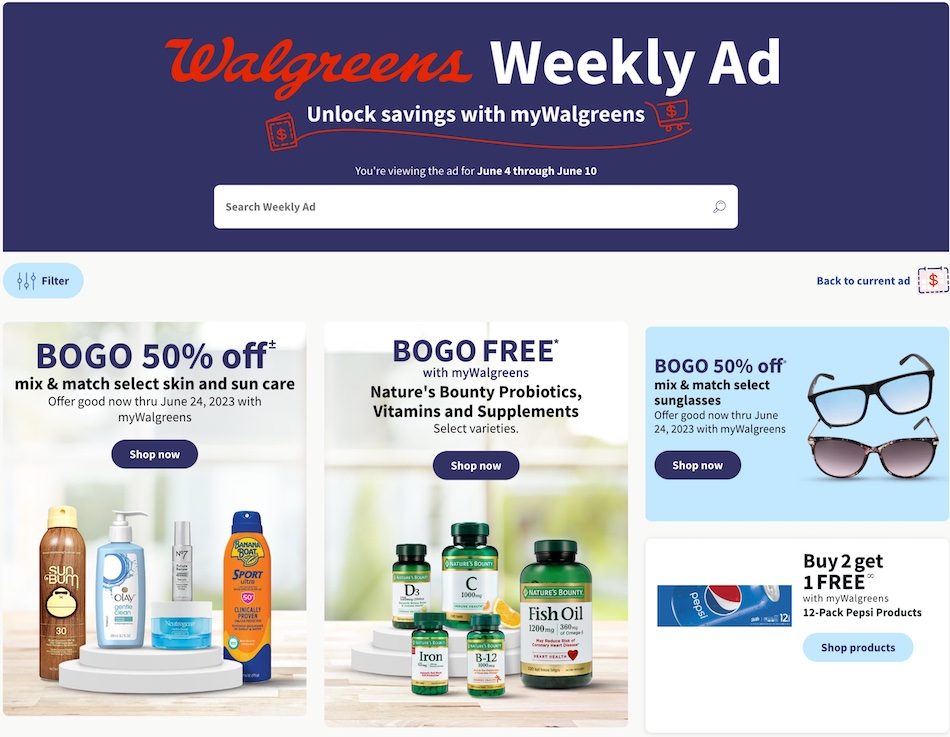 Walgreens Weekly Ad 4th – 10th June 2023 Page 1