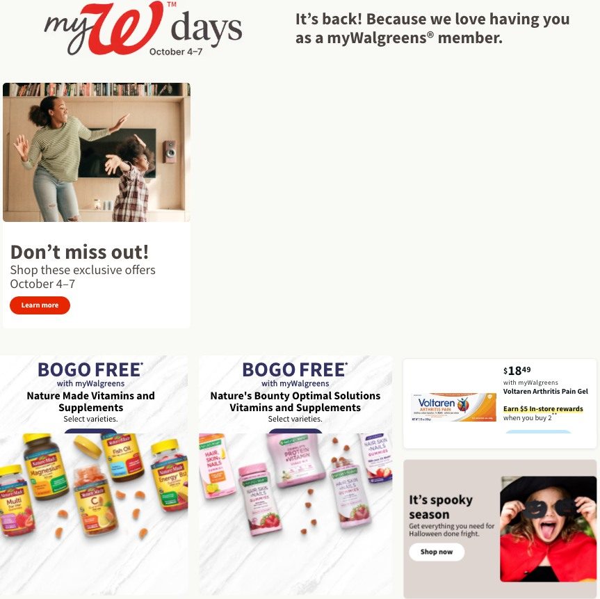 Walgreens Weekly Ad 1st – 7th October 2023 Page 1